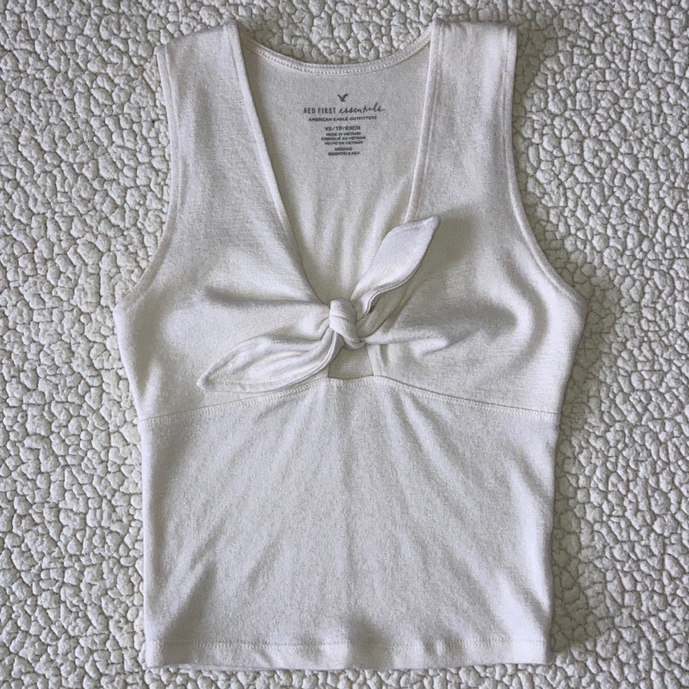 American Eagle Cream Crop Top